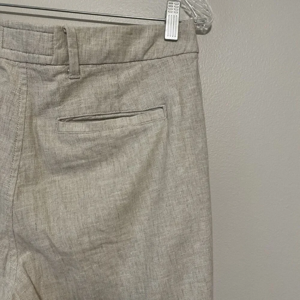 Abercrombie & Fitch Men’s Loose Linen Blend Pants Size 28x28 Tan Coastal Preppy